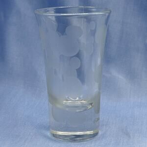 Vintage Etched Disney Mickey Mouse Ears Shot Glass "Floating Mickey Mouse Ears"